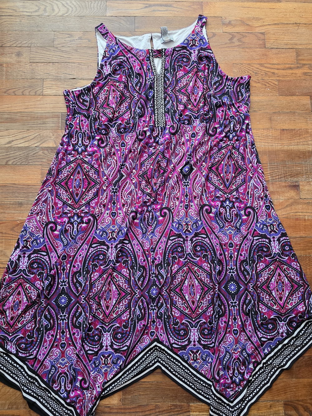 Catherines Pink and Purple Paisley Maxi Dress